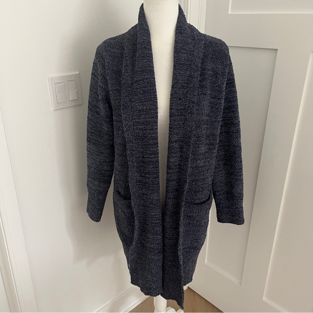 BAREFOOT DREAMS COZYCHIC Navy Blue Cardigan Sz S *Y8